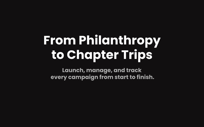Greek life fundraising solution - Greek life philanthropy fundraising